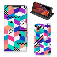 Samsung Galaxy Xcover 5 Stand Case Blokken Kleurrijk - thumbnail