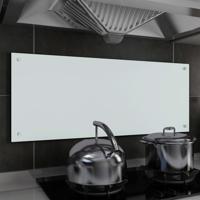 VidaXL Spatscherm keuken 100x40 cm gehard glas wit - thumbnail