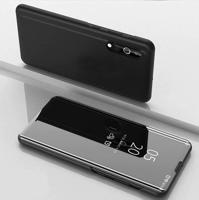 Galvaniseren spiegel horizontale Flip lederen case voor Samsung a2 kern met houder (zwart) - thumbnail