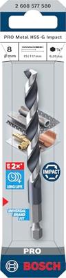 Bosch Accessoires PRO Metal HSS Metaalboor HEX Impact | 8 x 75 x 117 mm - 2608577580