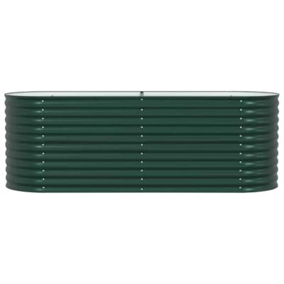 Verhoogde plantenbak Groen 240 x 80 x 81 cm Staal