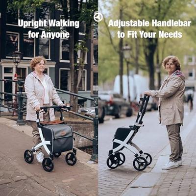 Rollz Flex 2 rollator classic (7,4 kg) | Rollator met grote boodschappentas | Matt Black | Lichtgewicht rollator | 3010RF0012 - thumbnail