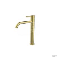 Wastafelmengkraan Opbouw Wiesbaden Style XL Uitloop 19.5 cm 1-hendel Geborsteld Messing Goud - thumbnail