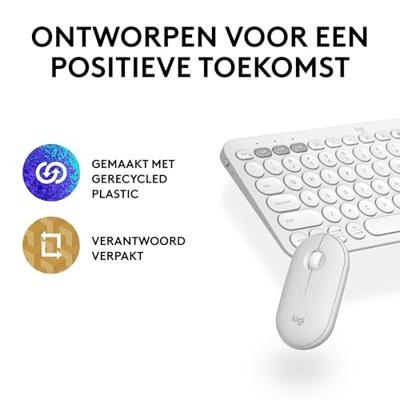 Logitech Pebble 2 Combo toetsenbord Inclusief muis RF-draadloos + Bluetooth QWERTY US International Logitech Pebble 2 Combo toetsenbord Inclusief muis RF-draadloos + Bluetooth QWERTY US International