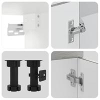 14-delige Keukenkastenset Kalmar bewerkt hout grijs sonomaeiken - thumbnail