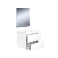 Badkamermeubelset Wiesbaden Vision 60x46 cm Wit (2 laden) - thumbnail