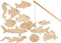 Kids At Work waterfiguurtjes houtsnijwerk hout - thumbnail