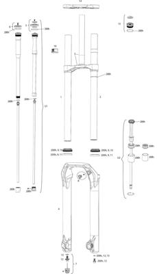 ROCKSHOX verende voorvork "boxxer ultimate" 27,5" boost susp.fork rs boxxer ult. 27,5" boost 44mm black