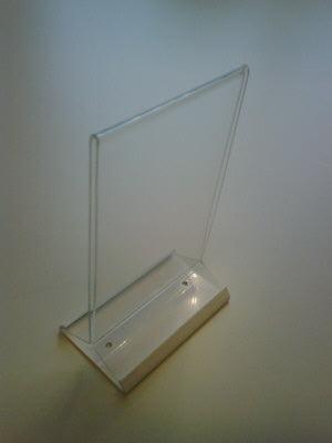 Menu-standaard acryl A5 - 15x21cm zwaar