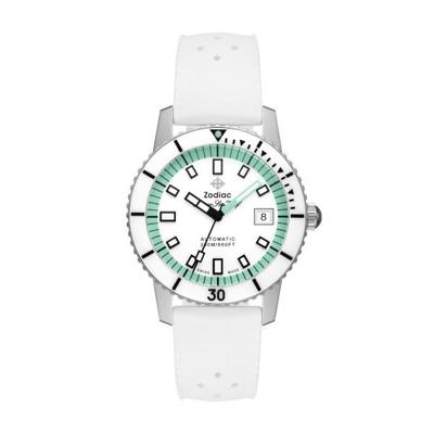Horlogeband Zodiac Z09309 Rubber Wit 20mm