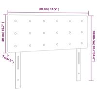 Hoofdbord LED 90x5x78/88 cm stof crèmekleurig - thumbnail