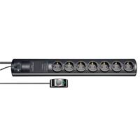 Brennenstuhl Primera-Tec Comfort Switch Plus 19.500A stekkerdoos met overspanningsbeveiliging 7-voudig zwart 2m H05VV-F 3G1,5 2 permanent, 5 - thumbnail