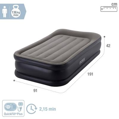 Intex pillow rest deluxe luchtbed - eenpersoons - thumbnail