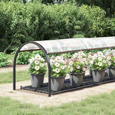 VidaXL Doorzichtig zeildoek met zeilringen 1x4 m polyethyleen VidaXL Doorzichtig zeildoek met zeilringen 1x4 m polyethyleen