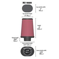 K&N sport luchtfilter sport air filter rc-3680 - thumbnail