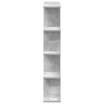 Wandschap kubus 12 vakken bewerkt hout betongrijs - thumbnail