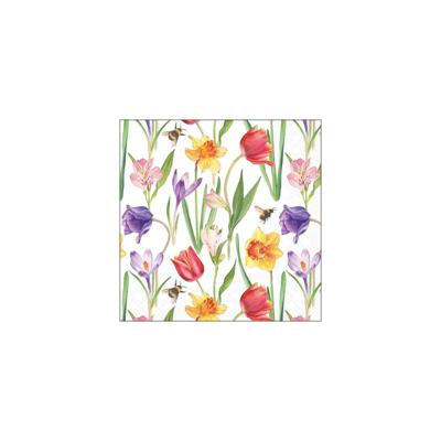 Servetten 25cm flowers in spring fsc mix