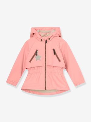 Waterdichte meisjesjas voor het tussenseizoen met fleecevoering MATALGEA MINI A TURE rozenhout