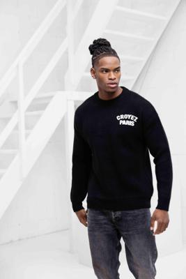 Croyez Paris Knit Sweater Heren Zwart - Maat S - Kleur: WitZwart | Soccerfanshop