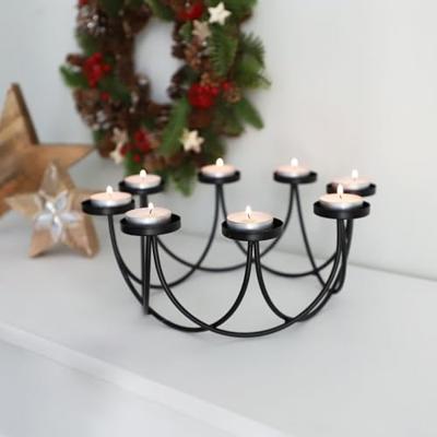 H&S collection kandelaar voor 8 kaarsen 30x12 cm dia black