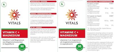 Vitamine C + Magnesium - 90 capsules - thumbnail