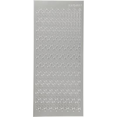 Creativ Company Stickers, kruis, vel 10x23 cm, zilver, 1 vel