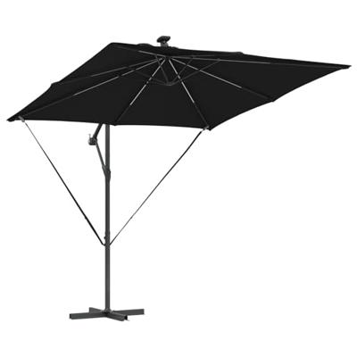 Cantilever Banana Parasol Zwart 249 x 249 x 250 cm