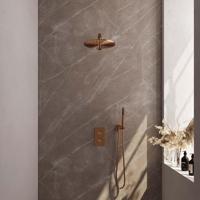 Inbouw Regendouche Set Brauer Copper Edition Plafond Uitloop Ronde Hoofddouche 30 cm Met Glijstang en Handdouche 3 Standen Koper - thumbnail