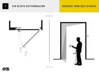 AXA kogelstiftpaumelle - 89x89mm - draairichting 2 - afgerond - RVS - 1203-25-81/E - thumbnail