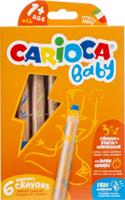 Carioca Baby 3 in 1 kleurpotloden set van 6 - thumbnail