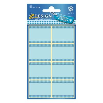 Avery av-59374 z-design diepvriesetiketten 36x28 mm 40 stuks blauw