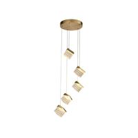 Searchlight Design hanglampCuboid 5-lichts goud - 33640-5SB - thumbnail