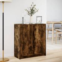 Dressoir met LED 77x34x85 cm bewerkt hout gerookt eikenkleurig - thumbnail