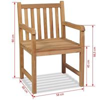 VidaXL Tuinstoelen 2 st massief teakhout - thumbnail