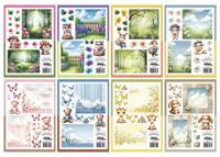 Crealies • cutting sheets papierblok lente a - h van elk één - thumbnail