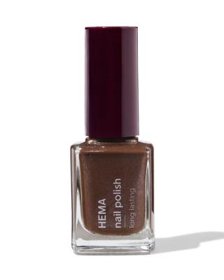 HEMA Long lasting nagellak 295 chocolate mousse (donkerbruin)