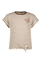 Like Flo Meisjes sweat top gestreept - Mud - thumbnail