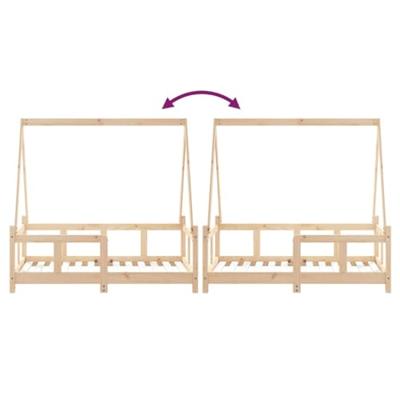 Kinderbedframe 70x140 cm massief grenenhout