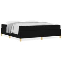 Boxspring bed Anders Zwart en Wit en Zwart 180 x 200 cm Stof - thumbnail