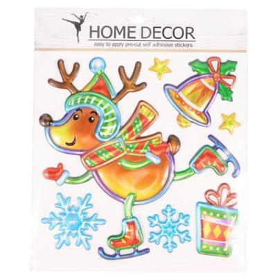 Muurstickers Pop Up kerst rendier 25 cm | 24 stuks