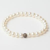 Lancaster JLA-BR-SB-4-WH 16 mm Dames armband - thumbnail
