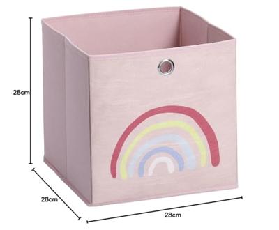 Opbergdoos Regenboog - Roze - 28 cm