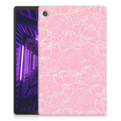 Lenovo Tab M10 Plus | Siliconen hoesje | White Flowers Lenovo Tab M10 Plus | Siliconen hoesje | White Flowers
