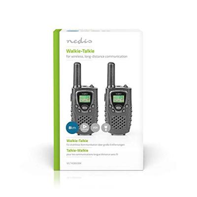 Nedis WLTK0800BK Walkie-talkie Bereik 8 Km 8 Kanalen Vox 2 Stuks Zwart