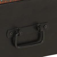 Tv-meubel 120x30x40 cm massief gerecycled hout donker met 3 laden - thumbnail