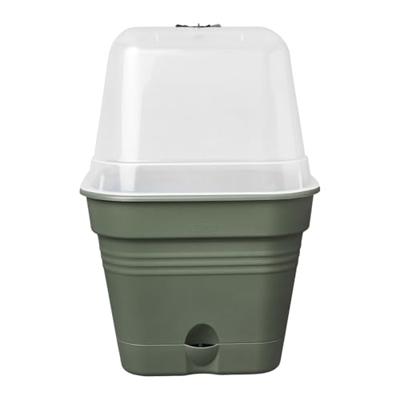 Elho green basics growpot square all-in-1 leaf green 20