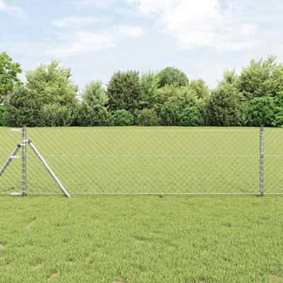 VidaXL Afrasteringspaal zilver 10 x 0,6 m (40 x 40 mm gaas) staal