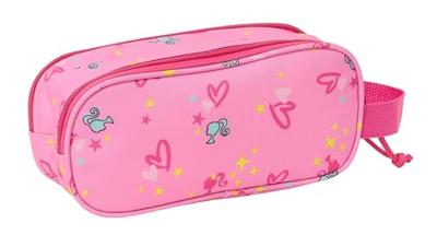Pennenetui met 2 vakken Barbie Roze Fuchsia 21 x 8 x 6 cm 3D