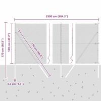 VidaXL Afrasteringspaal grijs 25 x 1,2 m (13 mm gaas) staal - thumbnail