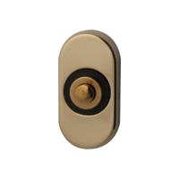 Hardbrass Beldrukker ovaal - PVD messing - thumbnail